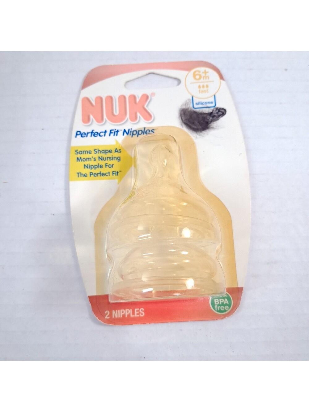 NEW Nuk perfect fit bottle nipples 6+ months for baby bottles 6 months silicone
